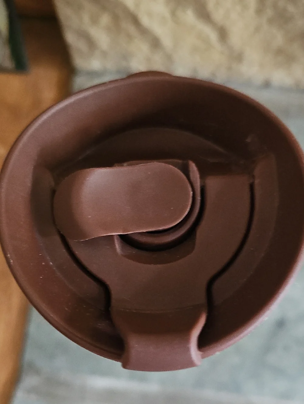 Starbucks Brown Clear Travel Tumbler with Brown Grip